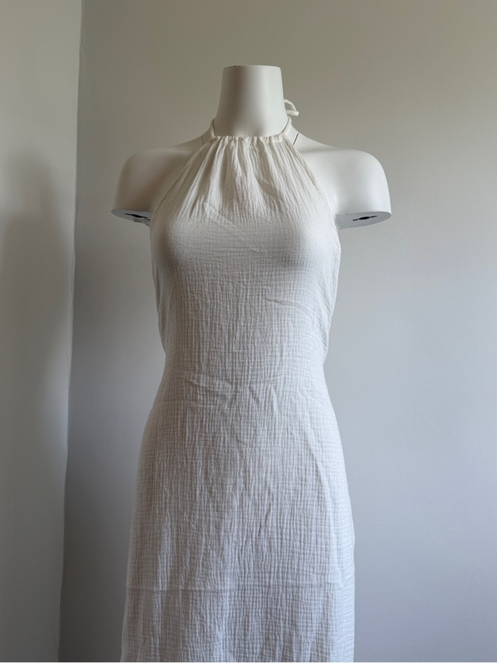 Camila Coelho Cream Halter Maxi Dress